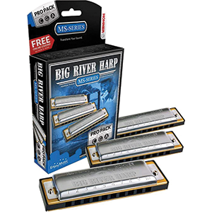 Hohner 3P590BX Big River Harmonica - 3 Pack