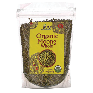 Jiva Organic Mung Bean - Mung Moong Beens Whole for Sprouting and Cooking - 2 lb Bean Bag – Indian Spices