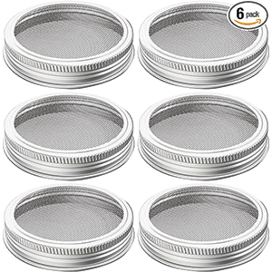 Stainless Sprouting Lids 6 pck