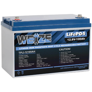 WEIZE 12V 100Ah LiFePO4 Lithium Battery, Up to 8000 Cycles